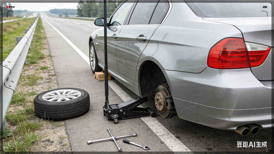 酒泉爆胎道路救援-汽车换备胎